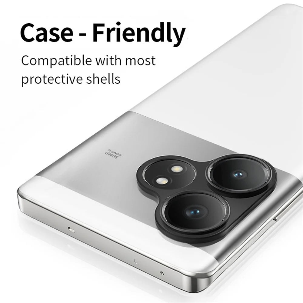 KALEBOL KLB-LPC005 For Realme GT 6T 5G / GT 6 5G Hollow Lens Protector Aluminum Alloy Phone Camera Bezel Cover - 3