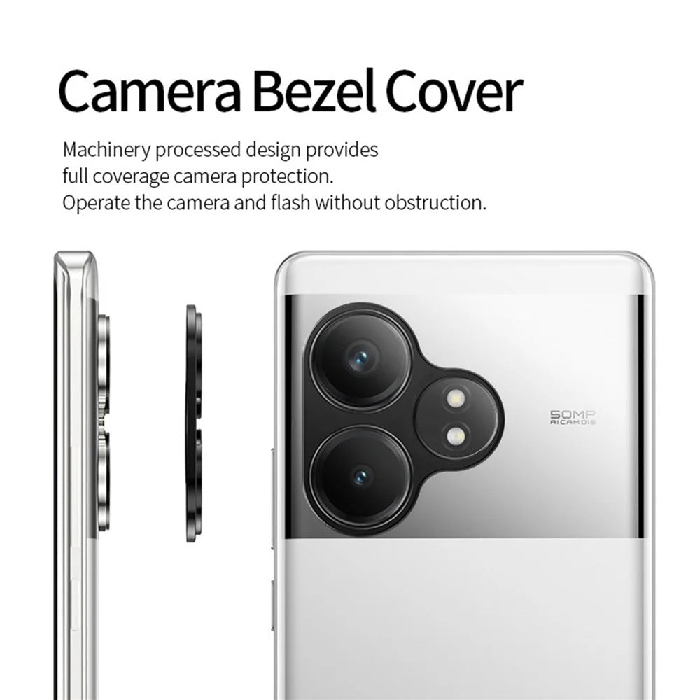 KALEBOL KLB-LPC005 For Realme GT 6T 5G / GT 6 5G Hollow Lens Protector Aluminum Alloy Phone Camera Bezel Cover - 5