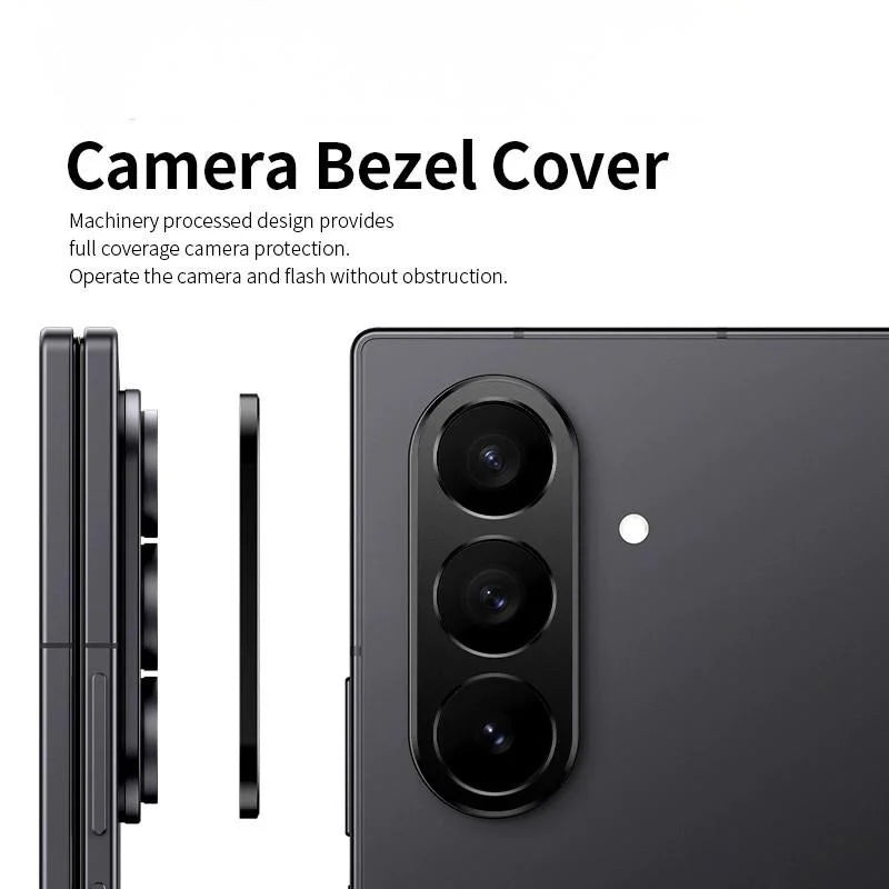 WANLONFENG For Samsung Galaxy Z Fold7 5G Metal Camera Lens Protector  LHJ Series Integrated Lens Film - Black - 2