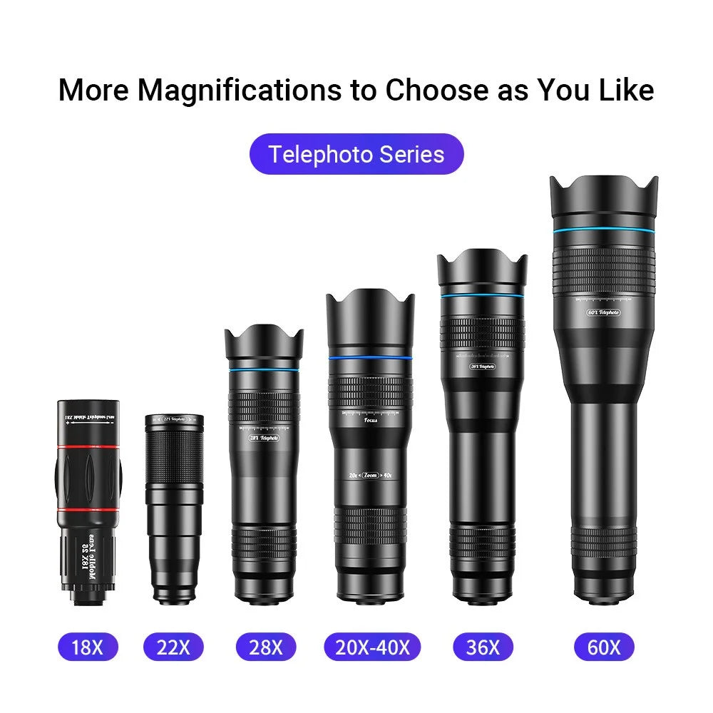 APEXEL APL-60XFR50 60X Telephoto Lens Tripod Set Multi-Layer Coated HD 50mm Phone Monocular for Birds Watching, Concert - 4