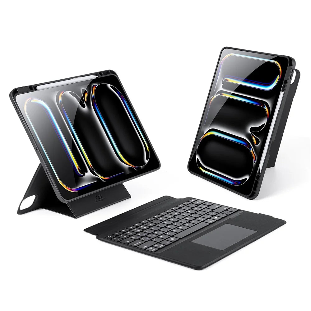 DUX DUCIS For iPad Pro 13 (2025) / 13 (2024) Stand Leather Cover with Detachable Bluetooth-compatible Keyboard - 1
