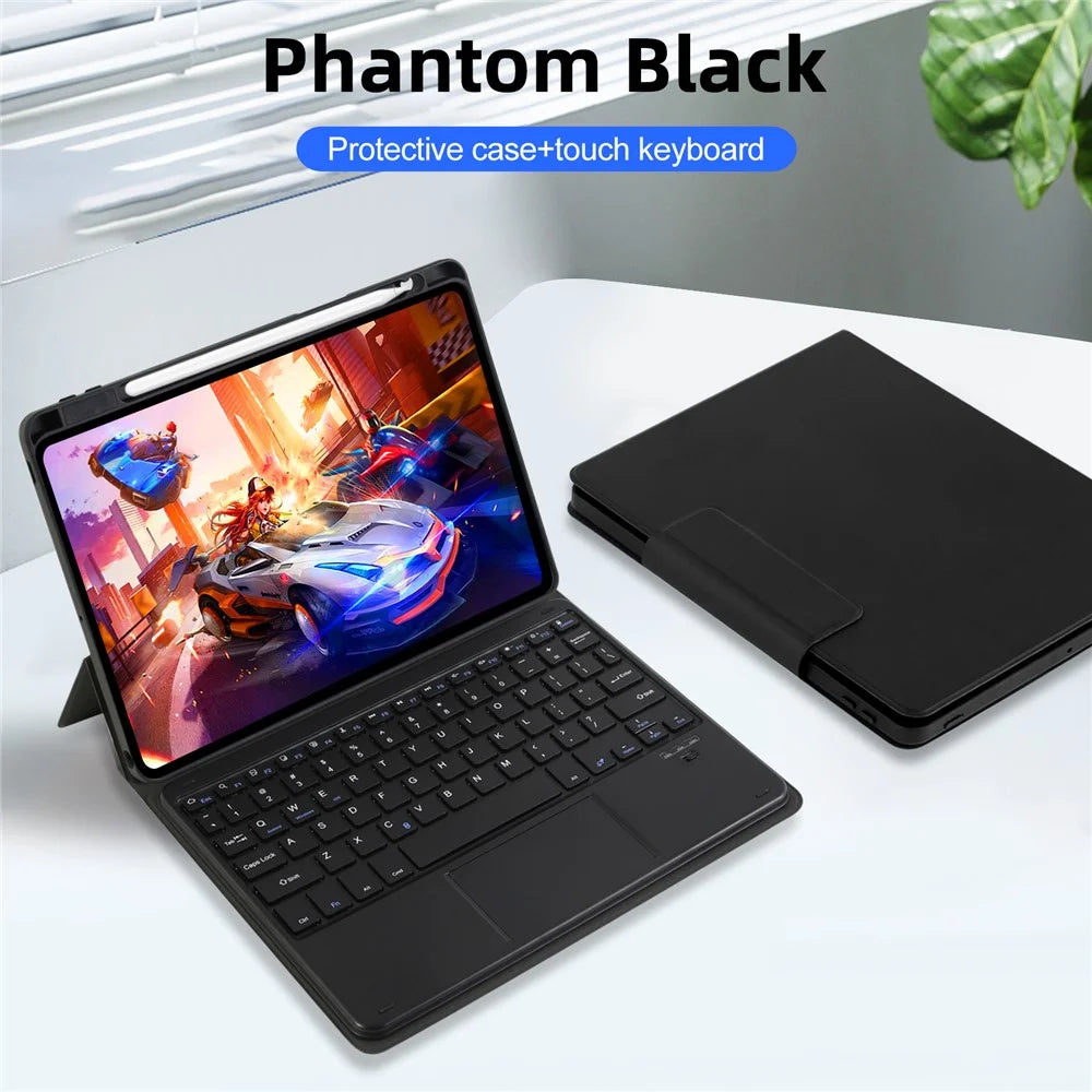TP-5109 For iPad Air 11 (2026) / (2025) / (2024) / Air (2020) / (2022) Magnetic Detachable Bluetooth-Compatible Keyboard Leather Stand Case - 7