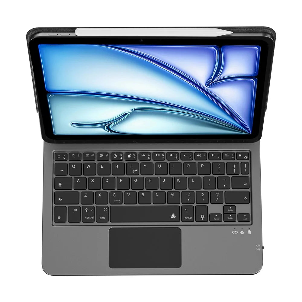 WIWU MK-003 Bluetooth-Compatible Keyboard for iPad Pro 11 (2024) / Air 11 (2026) / (2025) / (2024) / iPad (2025) / 10.9 (2022) Magnetic PU Leather Stand Case - 2