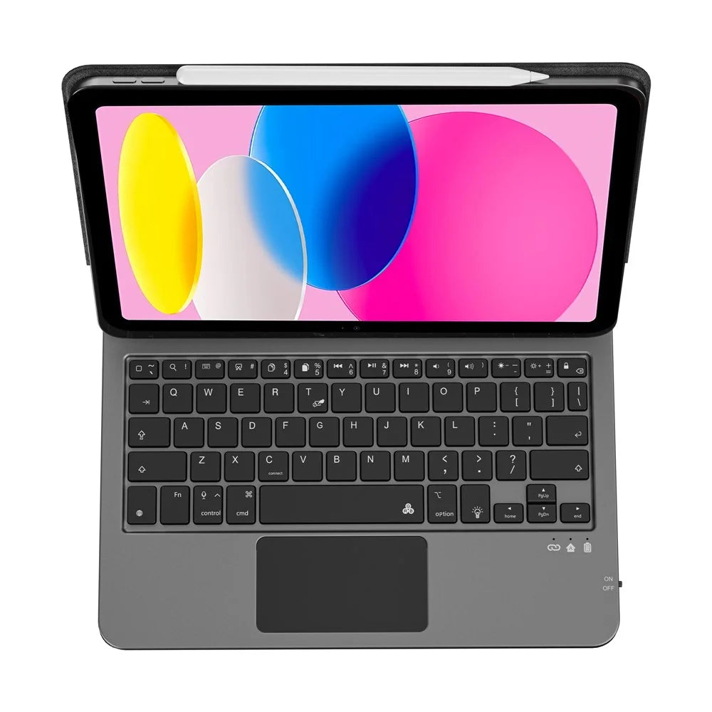 WIWU MK-003 For iPad (2025) / 10.9 (2022) Bluetooth-Compatible Keyboard Magnetic PU Leather Tablet Stand Case - 2