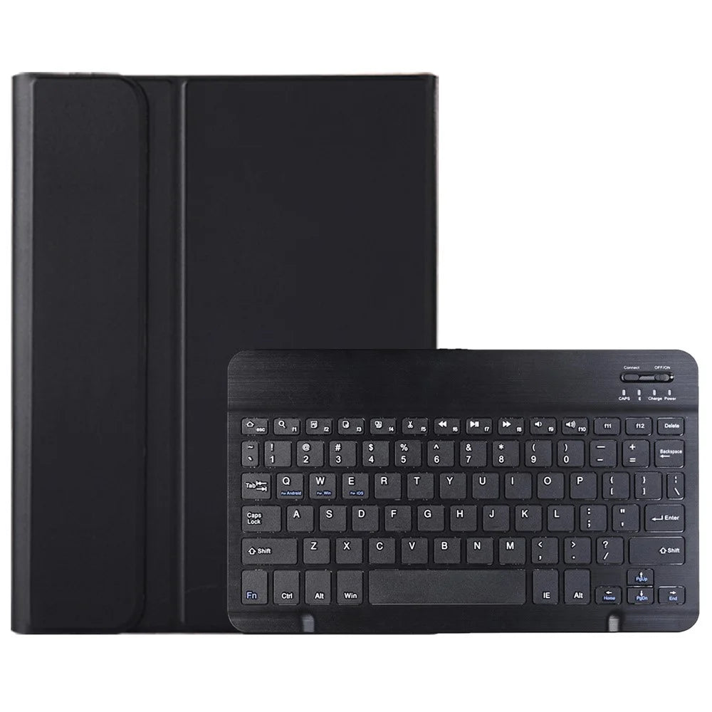OP14 Keyboard for Oppo Pad Neo / Pad Air 2 / OnePlus Pad Go Leather Tablet Case with Bluetooth-compatible Keyboard - Black - 1