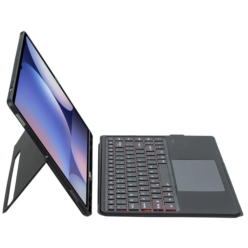 T910B-AS Leather Keyboard Case for Samsung Galaxy Tab S10 Ultra / S9 Ultra / S8 Ultra Backlit Touchpad Bluetooth-compatible Keyboard - 5