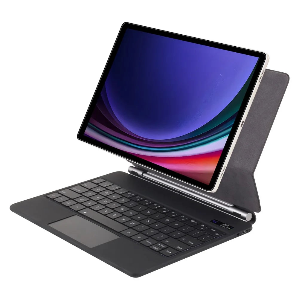 P710 Keyboard Case for Samsung Galaxy Tab S10 FE / S9 FE / S9 / S8 / S7 Floating Magnetic Keyboard Leather Cover - 2