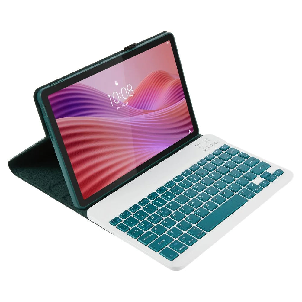 10.1-311FU For Lenovo Tab 10.1 (2025) (TB-311FU / TB-311XU) Wireless Bluetooth-Compatible Keyboard Protective Cover - Midnight Green - 2