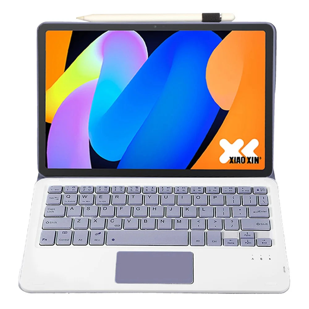 AM31-A For Lenovo Tab K11 Gen 2 / Idea Tab / Xiaoxin Pad 11 2025 Leather Case Touchpad Bluetooth-Compatible Keyboard - Purple - 2