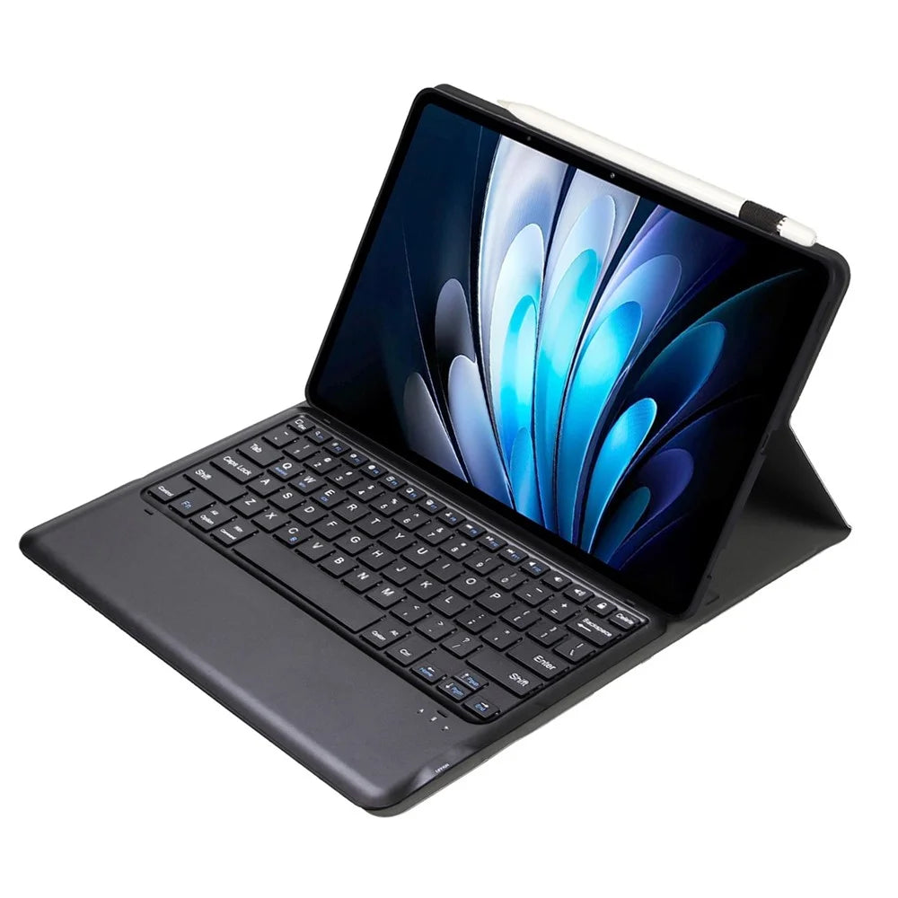 AV14 Leather Case for vivo Pad5 Pro / Pad3 Pro / iQOO Pad2 Pro Tablet Cover + Bluetooth-Compatible Keyboard - Black - 3