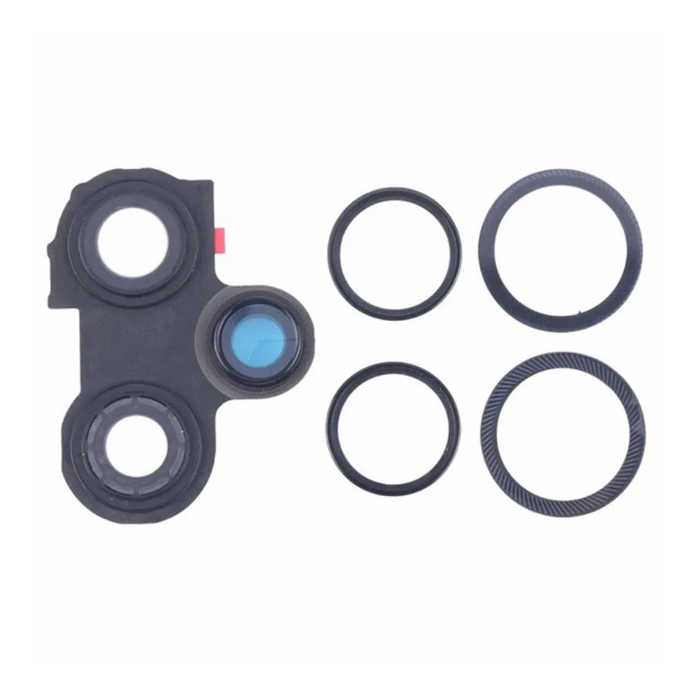 For Xiaomi Redmi Note 12 Turbo OEM Back Camera Lens Holder Cover with Glass Part (Without Logo) - Black - 1
