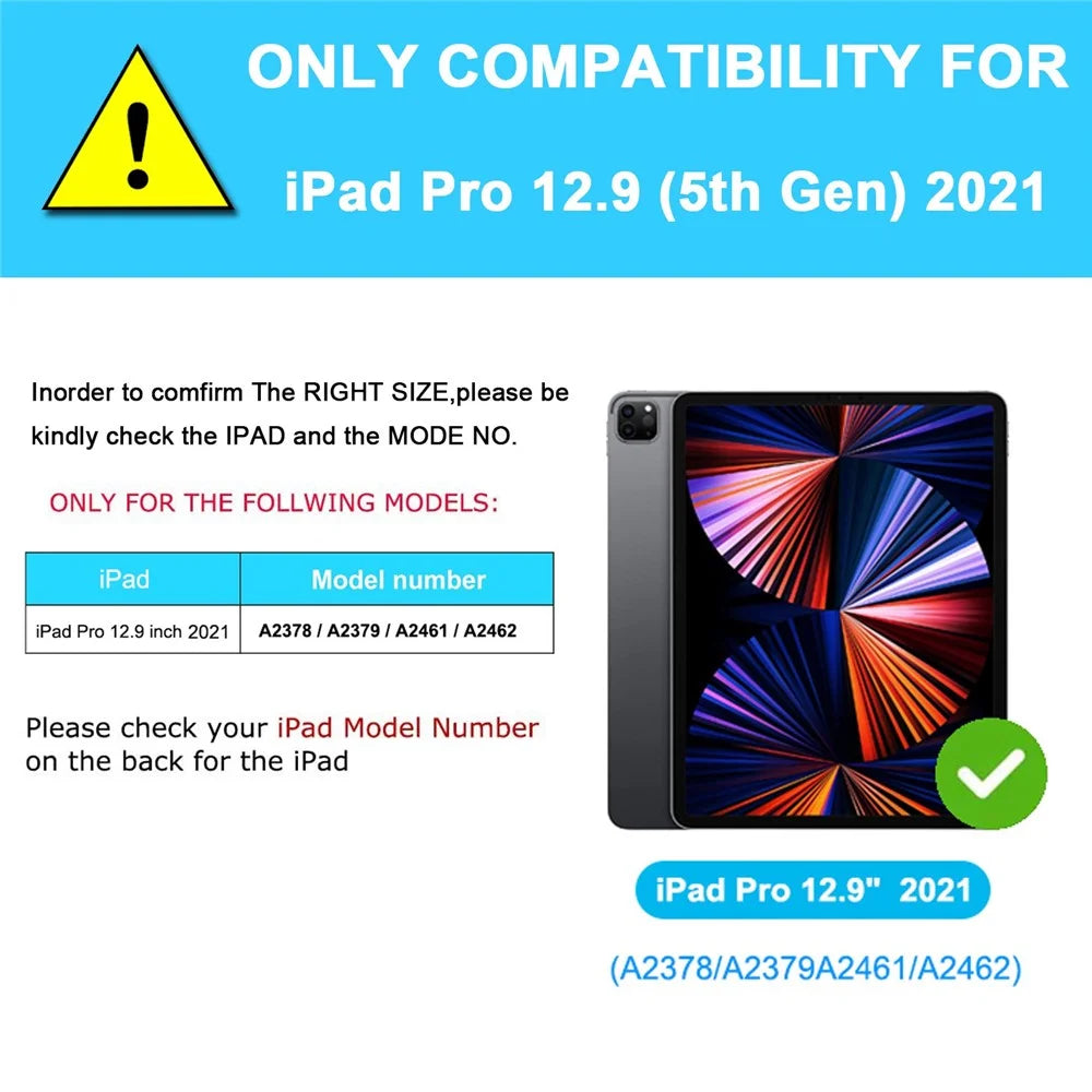 Separable Leather Case Touchpad Bluetooth-compatible Keyboard with Colorful Backlit for iPad Pro 12.9 (2018) (2020) (2021) - Pink - 2