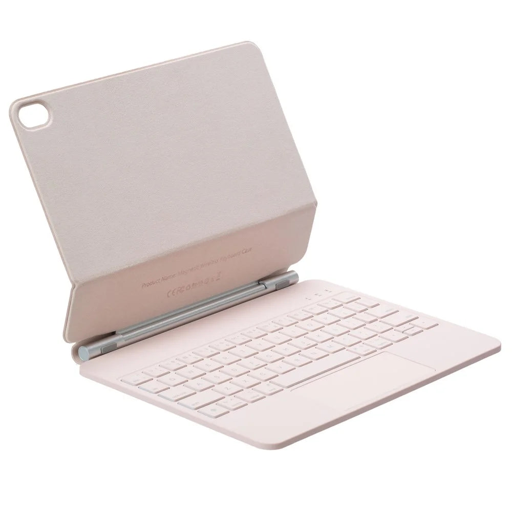 P109 for iPad Air 11 (2026) / (2025) / (2024) / Air (2022) / (2020) / Pro 11 (2022) / (2021) / (2020) / (2018)  Magnetic Magic Keyboard with Touchpad Bluetooth-Compatible Keyboard - Pink - 2