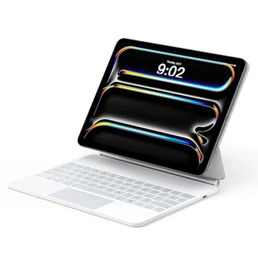 HB354 Magnetic Floating Bluetooth-compatible Keyboard Case with Backlit for iPad Air 11 (2026) / (2025) / (2024) / iPad Pro 11 (2022) / (2021) / (2020) / (2018) / iPad Air (2022) / (2020) - White - 2