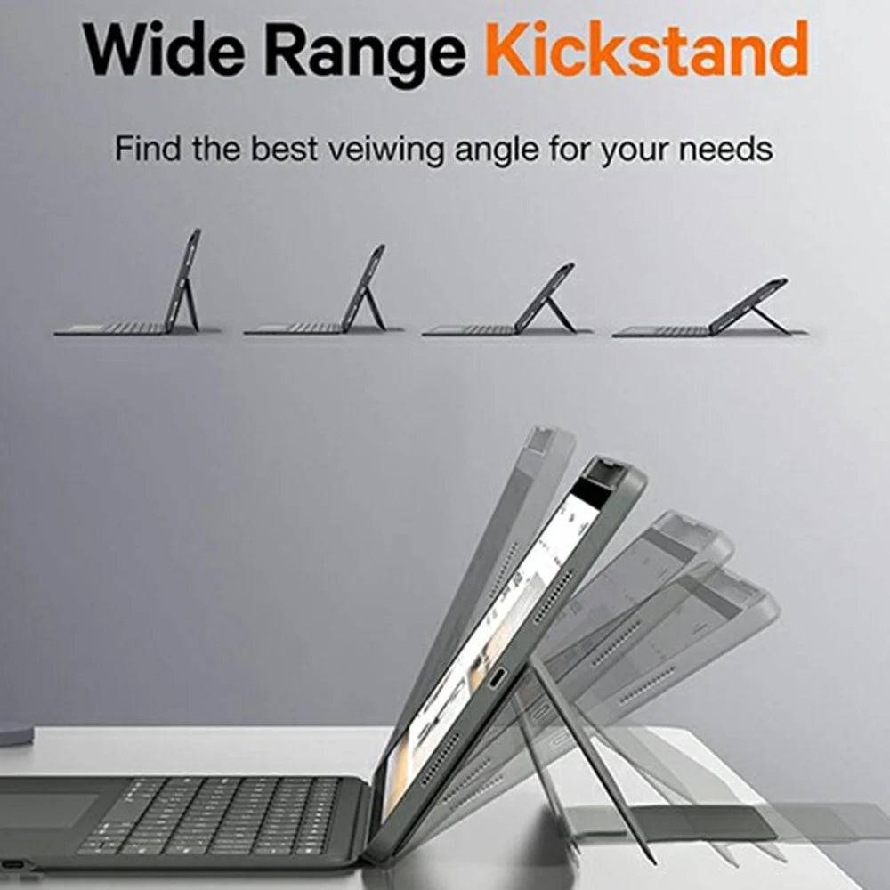 WR303 For iPad (2025) / iPad 10.9 (2022) Magnetic Keyboard Case with Touchpad / Backlit, Detachable Keyboard Tablet Cover - 3
