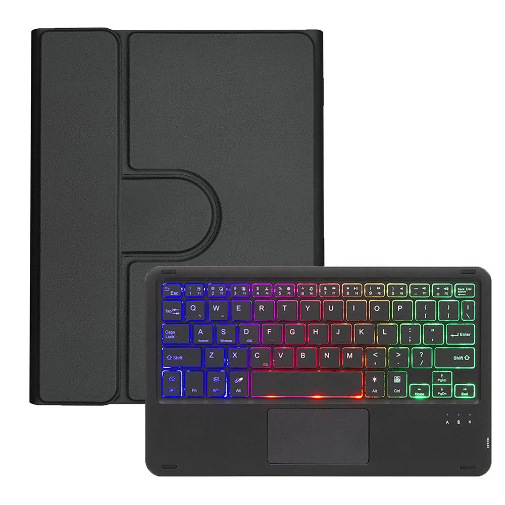 L102B-AS Wireless Keyboard Case with Backlit / Touchpad for iPad 10.2 (2021) / (2020) / (2019) / iPad Air 10.5 inch (2019) / Pro 10.5-inch (2017) Rotating Protective Cover - Black - 6