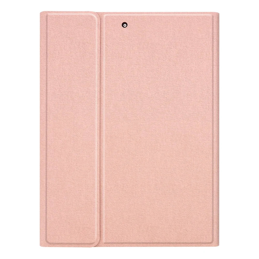 SK-1026 Wireless Touch Bluetooth-compatible Keyboard Case Multi-Angles Viewing Stand Protective Leather Shell Cover for iPad 10.2 (2021)/(2020)/(2019) - Rose Gold - 3