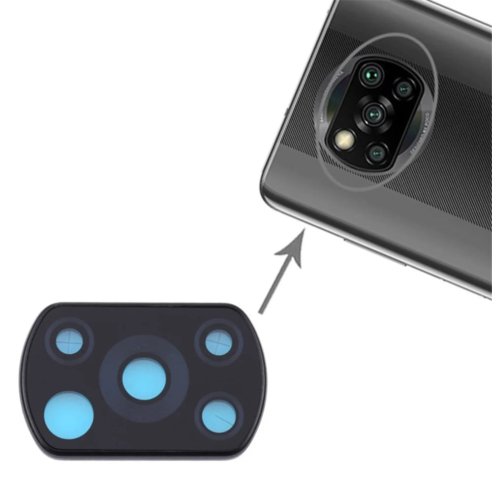 Back Camera Lens Holder Cover with Glass Part (without Logo) for Xiaomi Poco X3 / X3 NFC / X3 Pro - 3