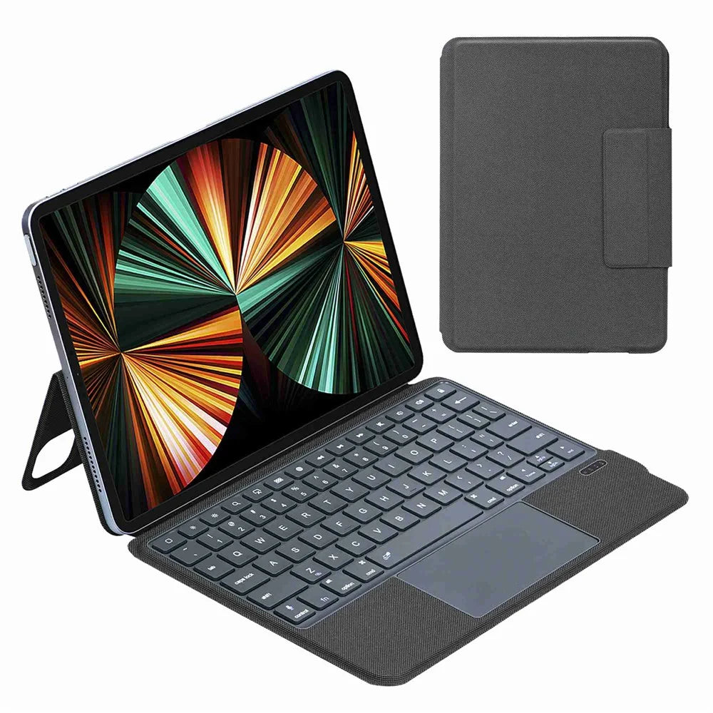3125 / 6  For iPad Pro 11 (2018) / (2020) / (2021) / Air (2020) PU Leather Bluetooth-compatible Keyboard Case with TouchPad Anti-Drop Tablet Protective Cover - 1
