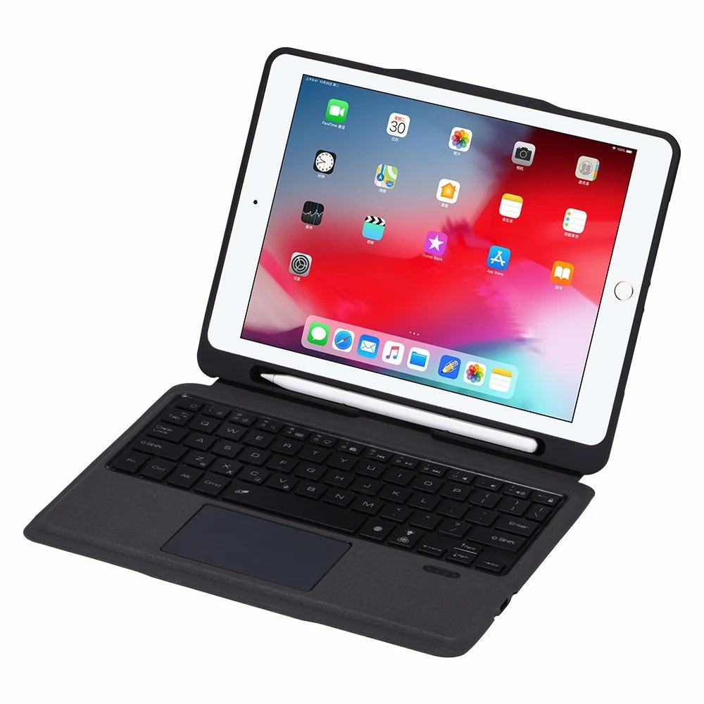 T206D For iPad Air 10.5 inch (2019) / iPad Pro 10.5-inch (2017)  /  iPad 10.2 (2021) / (2019) / (2020) Detachable Bluetooth-compatible Keyboard + Shockproof Case, 7-Color Backlit Wireless Keyboard Case - 2