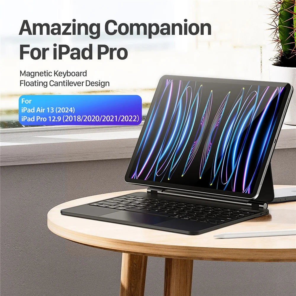 DUX DUCIS For iPad Air 13 (2026) / (2025) / (2024) / Pro 12.9 (2020) / (2021) / (2022) / (2018) Magnetic Bluetooth-Compatible Keyboard Tablet Case - 3