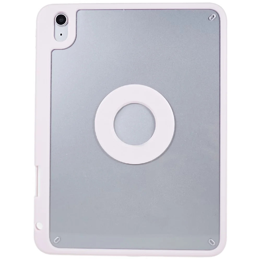SK-2010 For iPad (2025) / 10.9 (2022) Tablet Case PU Leather Stand Folio Cover with Wireless Detachable Keyboard - Pink - 2