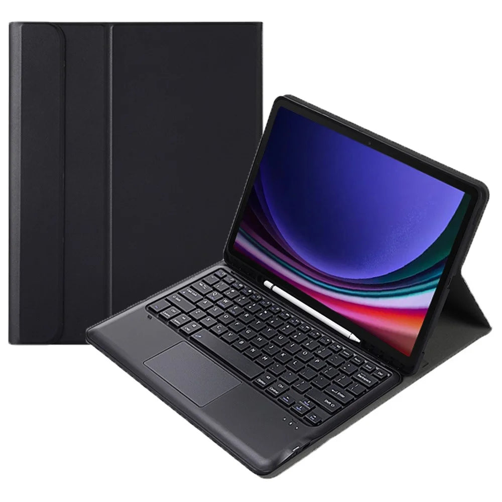 A810B-A For Samsung Galaxy Tab S9+ X810 / X816 / X818 Detachable Bluetooth-compatible Keyboard Case with Touchpad, Protective Tablet Case - Black - 2