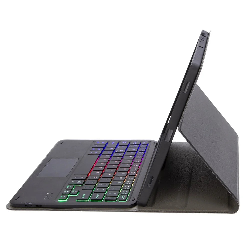 A710B-AS For Samsung Galaxy Tab S10 FE / S9 FE X510 X516 / S9 X710 X716B X718U Bluetooth-Compatible Keyboard Tablet Case - Black - 5