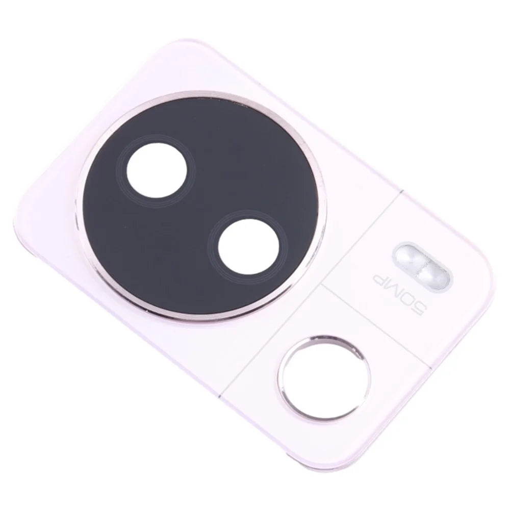 For Xiaomi 13 Lite OEM Back Camera Lens Holder Cover with Glass Part (without Logo) - Pink - 1