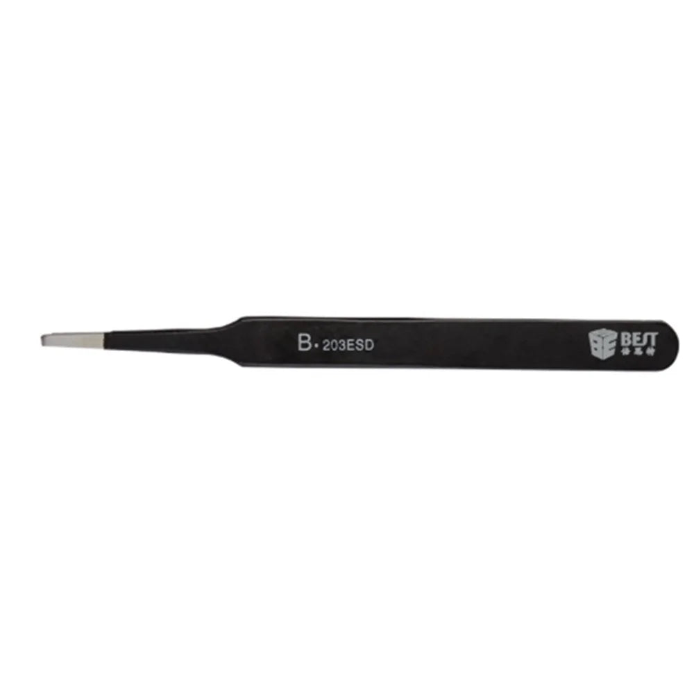 BEST BST-203ESD Mobile Repair Precision Anti-static Stainless Steel Tweezers - 2