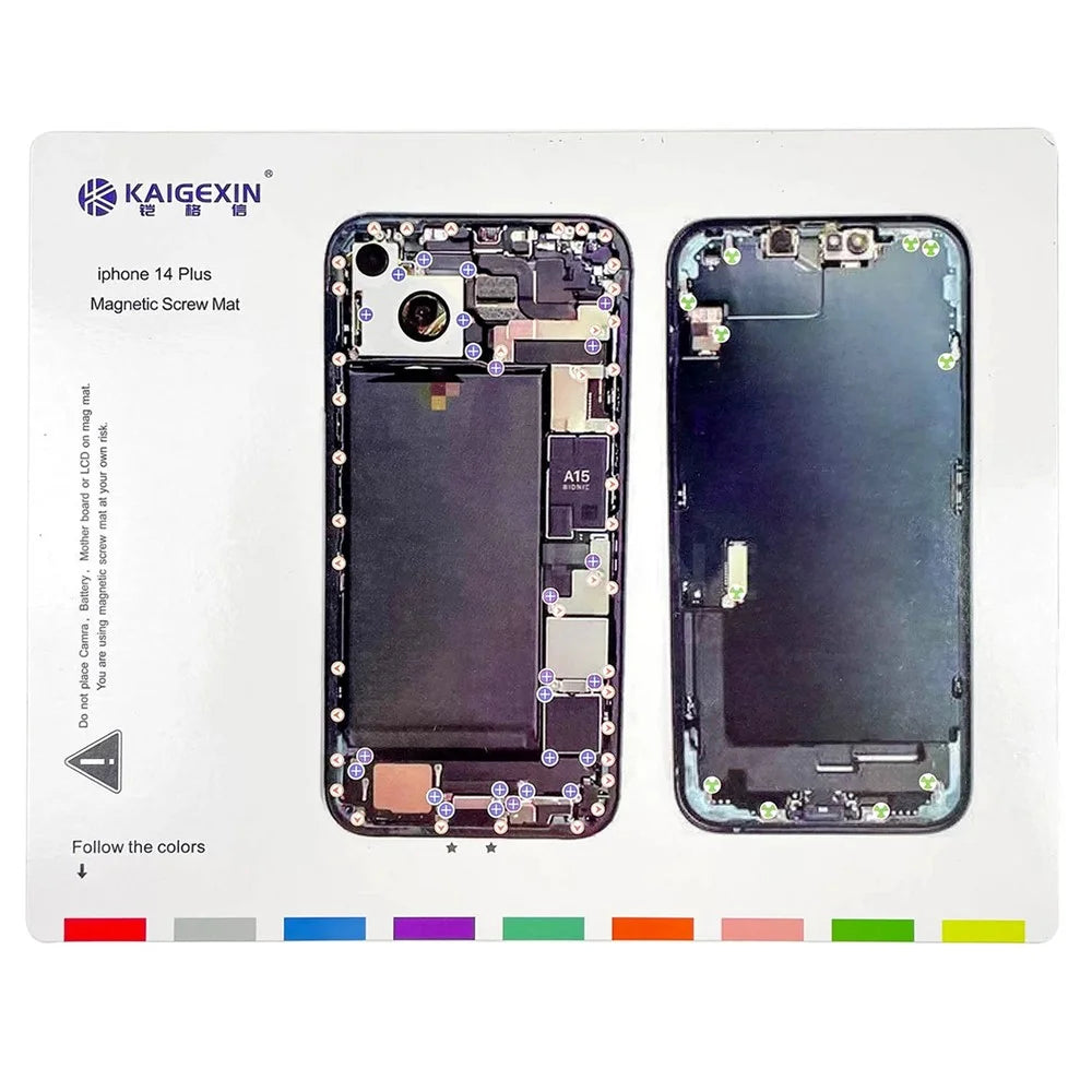 Magnetic Screw Mat for iPhone 14 Plus Work Pad Phone Repairing Tool Mat - 1