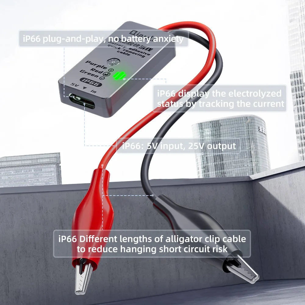 QIANLI iP66 Battery Adhesive Quick Removing Cable - 3