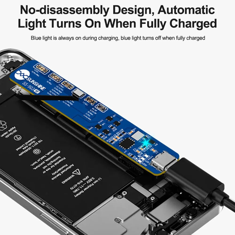 SUNSHINE SS-903 SE For iPhone 8 - 16 Pro Max Battery Charging Activation Board High-Power Overload Protection - 6
