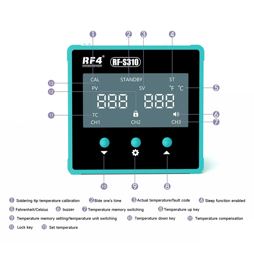 RF4 RF-S310 Intelligent Heating Platform for Repair Work - US Plug - 5