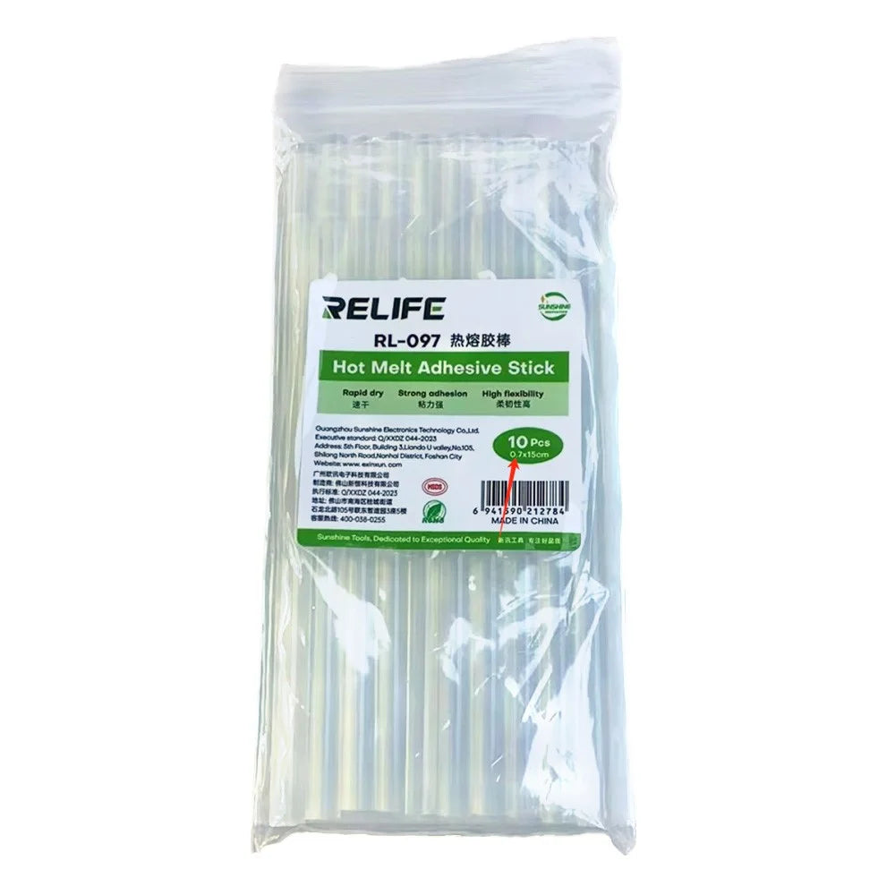 RELIFE RL-097 10Pcs Hot Melt Glue Sticks Transparent Strong Bonding Craft Hand Repair Tool - 2