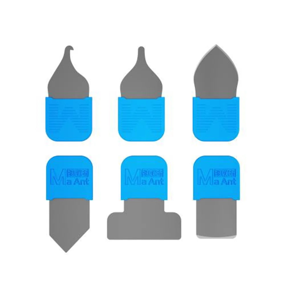 MAANT MY-118 6 in 1 Metal Steel Opening Pry Tool Ultra Thin Phone Battery Glue Removal Blade Set - 1
