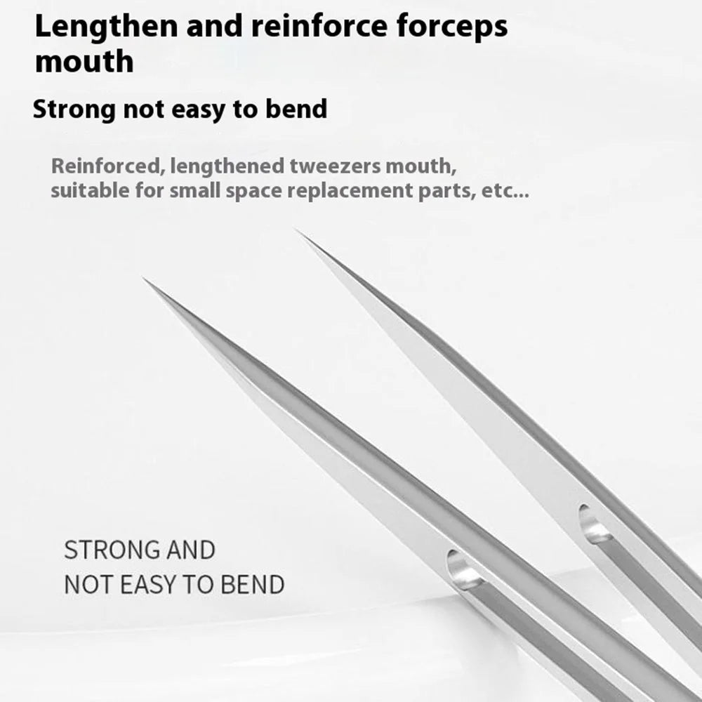 MAANT SS-A1 Stainless Steel Tweezers Non-Magnetic High Precision Jump Wire Clip for Phone Repair - 2
