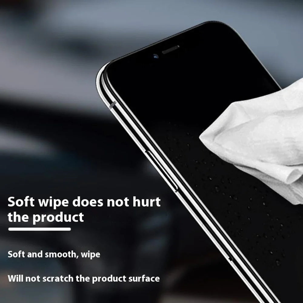 MAANT 100 Pcs  /  Pack Static Fiber Dust-Free Cloth Lint-Free Wipes LCD Screen Cleaning Cloth - 3