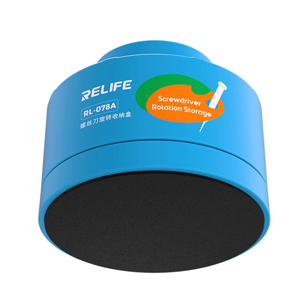 RELIFE RL-078A Rotating Storage Box for Screwdrivers Bits Soldering Tips 14-Hole Organizer Tool - 2