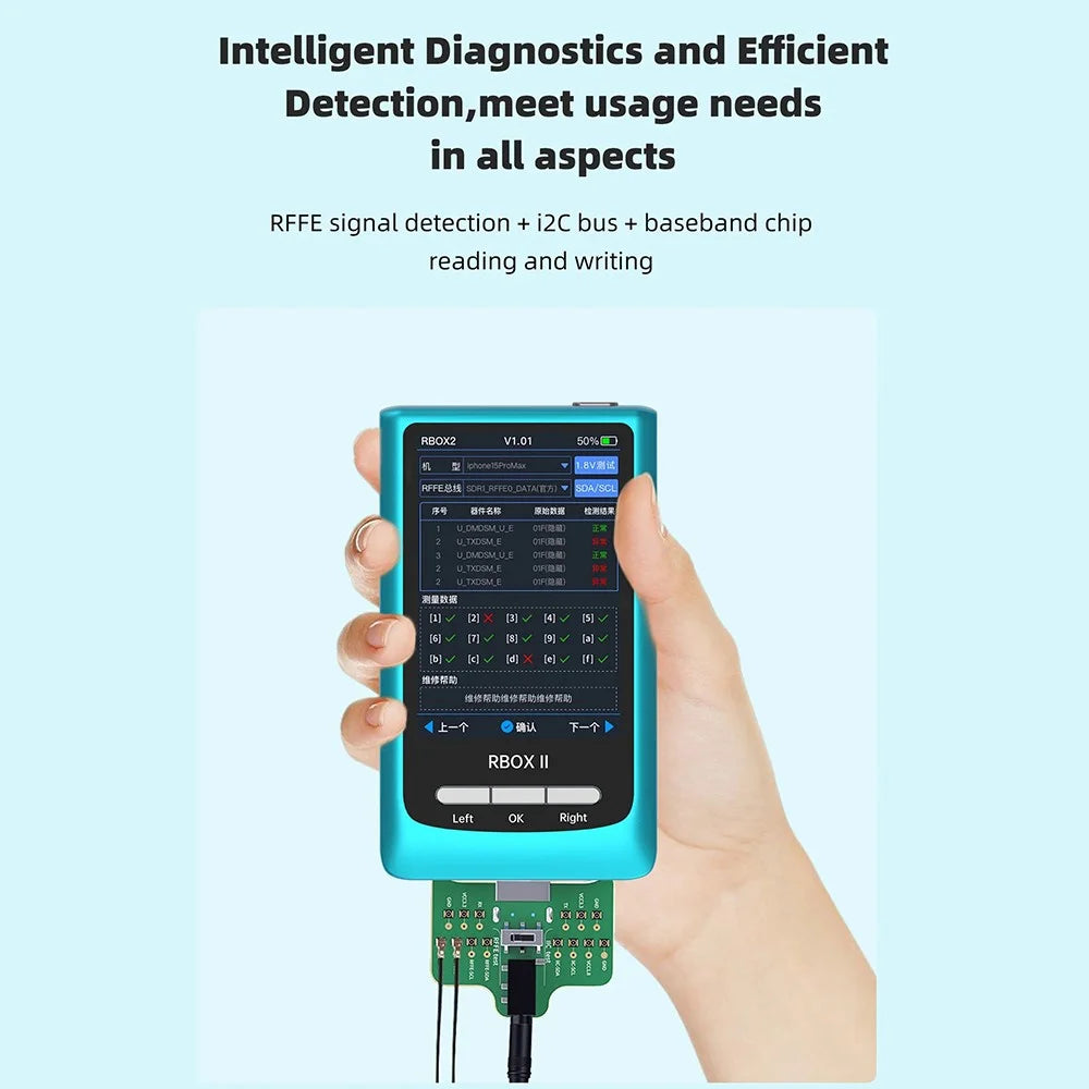 JC RBOXII Data Test Bus Analyzer for Apple / Qualcomm RFFE BUS Blind Test Jumper Detection, Monthly Card Version - 4