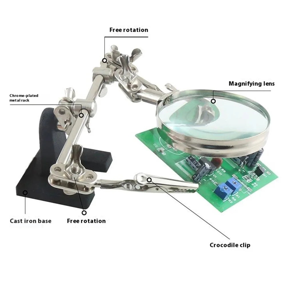 BEST BST-168Z Clip-On Magnifying Glass 3X Magnification Rotatable Lens Magnifiers - 3