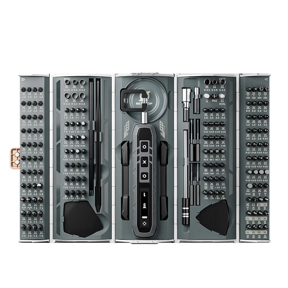 JAKEMY JM-8193 180 in 1 Mini Electric Screwdriver Toolkit Magnetic Bits Household Phone PC Repair Hand Tools - 2