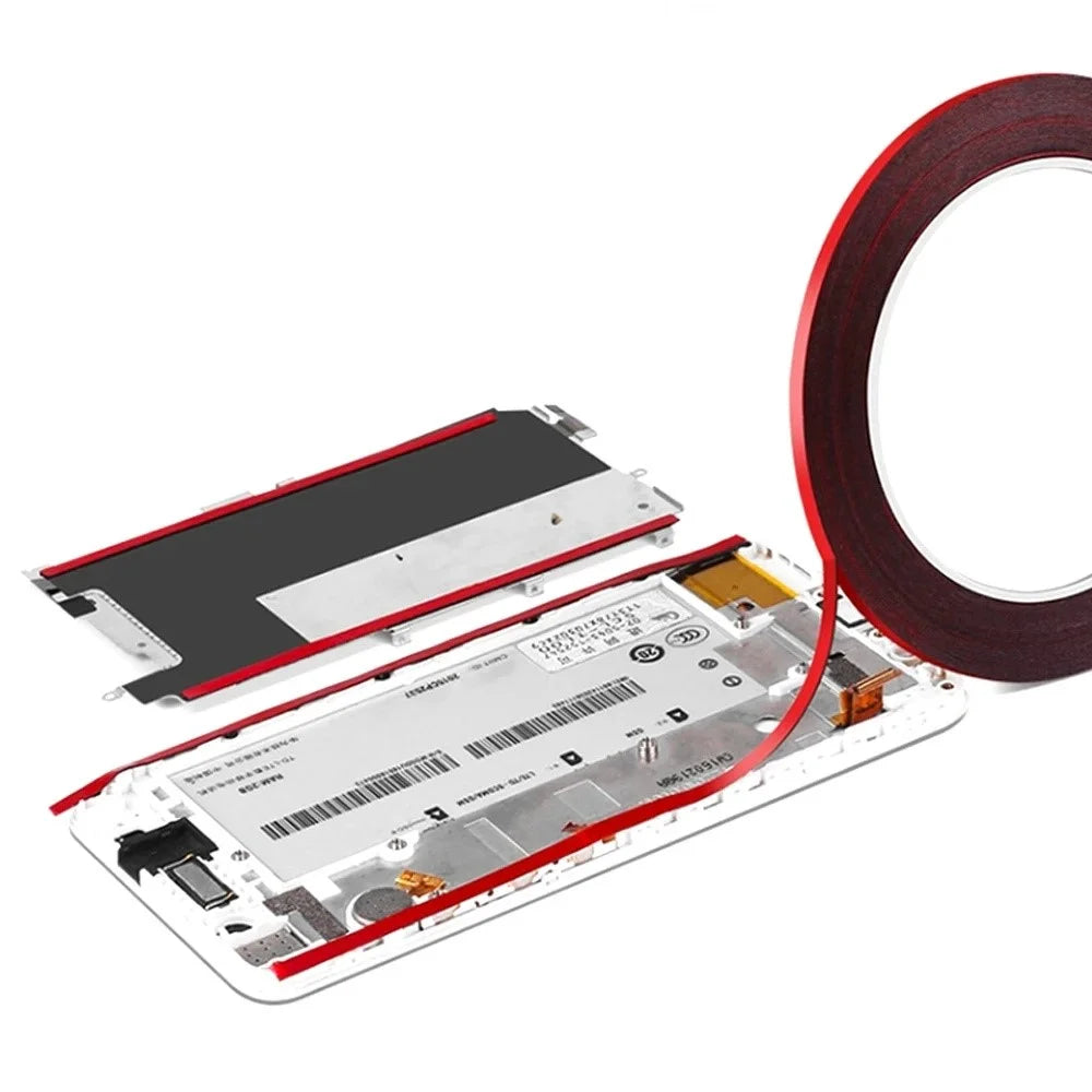 AMAOE 0.3mmx5mm High-Viscosity PE Double-Sided Tape for Phone Repair and Screen Adhesion, Length: 10m - 1