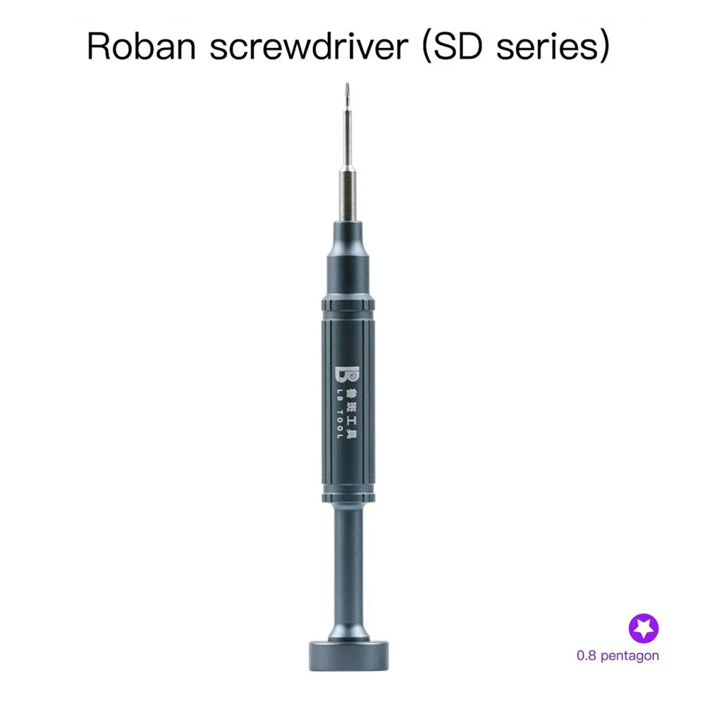 LB TOOL SD-01 S2 Alloy Steel Screwdriver Aluminum Handle Screwdriver for Mobile Phone Repair - 0.8 Pentalobe - 2