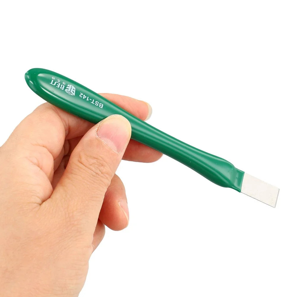 BEST BST-142 Non-Magnetic Metal Scraper with Rubber Handle for Adhesive Removal Tin Prying Tool - 3