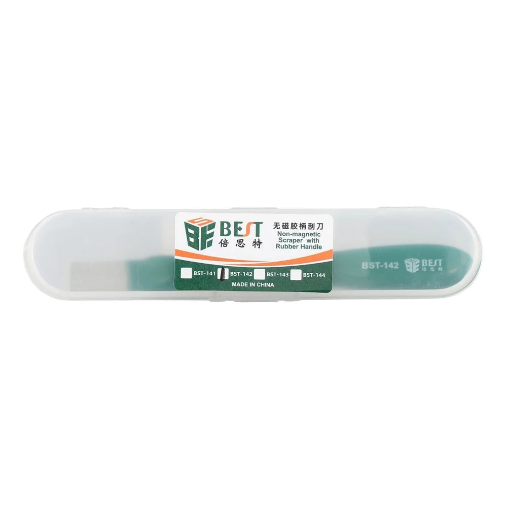 BEST BST-142 Non-Magnetic Metal Scraper with Rubber Handle for Adhesive Removal Tin Prying Tool - 4