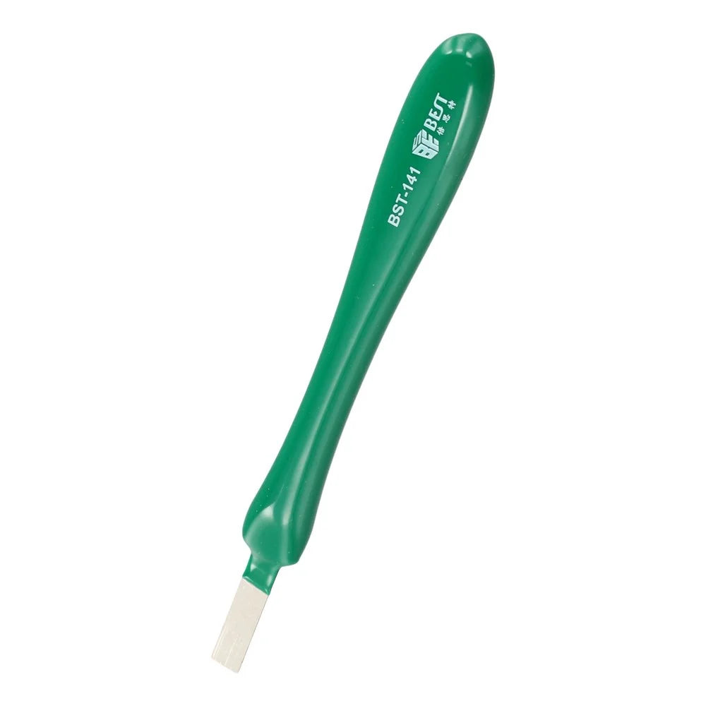 BEST BST-141 Non-Magnetic Metal Scraper Pry Tool with Rubber Handle for Adhesive Removal  /  Tin Scraping - 1