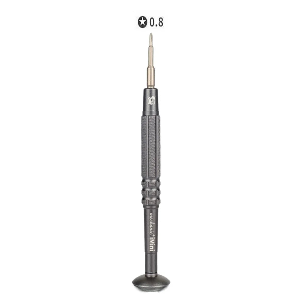 MECHANIC Mini Screwdriver for Watch / Glasses / Phone Repair Precision Tool with Magnetic Tips, Rotating Bearing - 5-Point 0.8 - 1