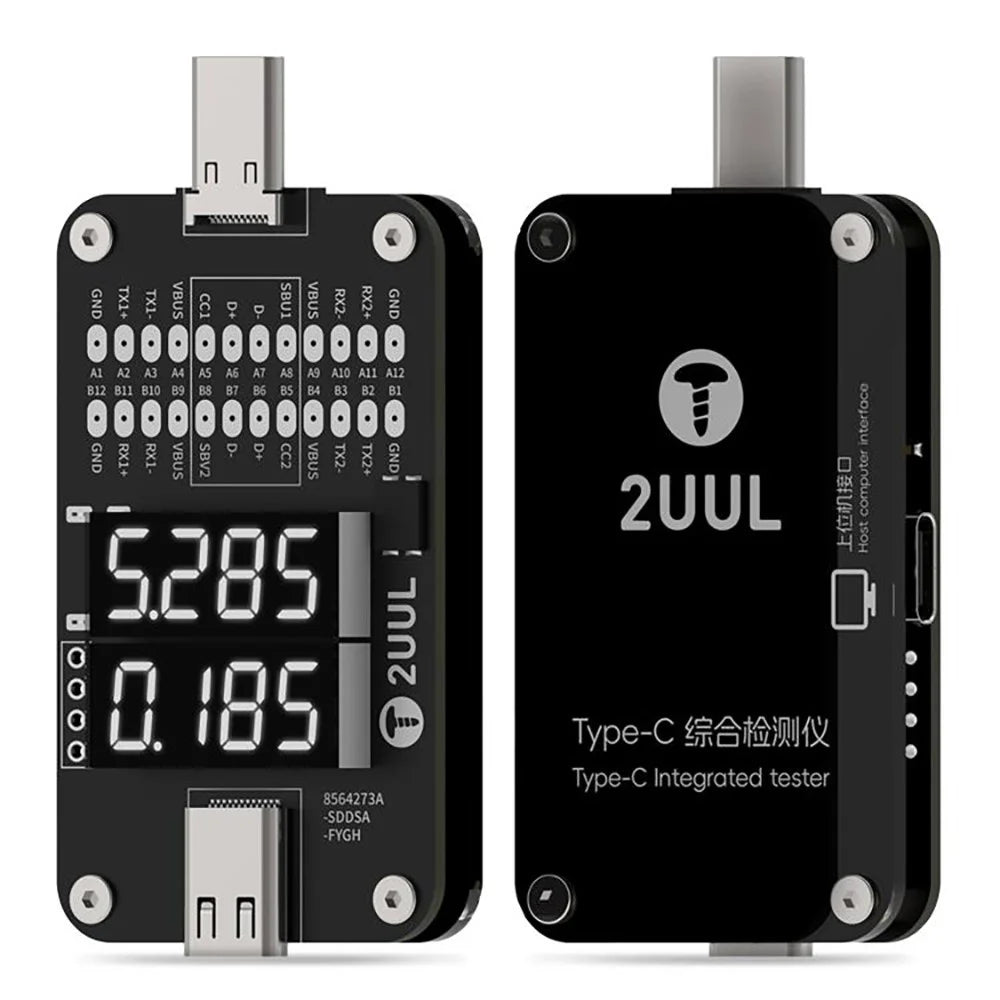 2UUL PW32 Type-C Comprehensive Diagnostic Tester Real Time Display Diagnostic Tool for Voltage Current Testing - 1