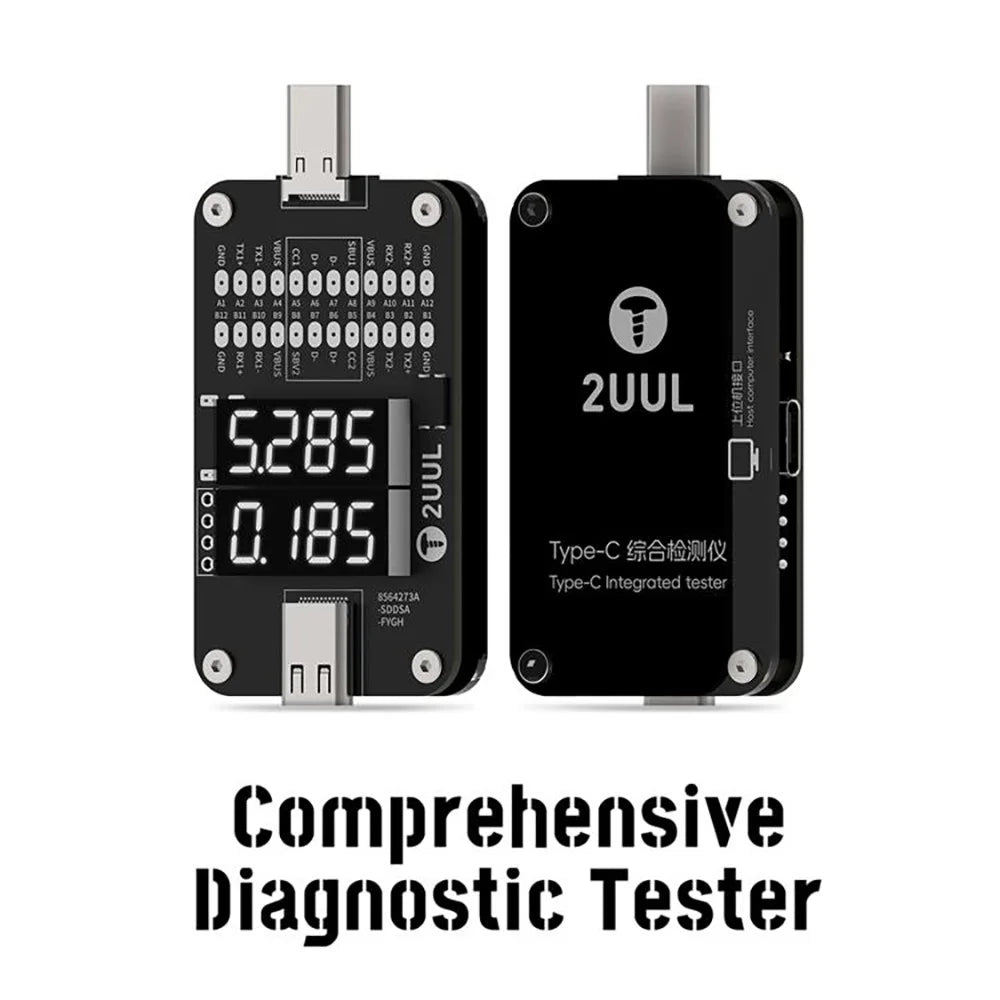 2UUL PW32 Type-C Comprehensive Diagnostic Tester Real Time Display Diagnostic Tool for Voltage Current Testing - 2